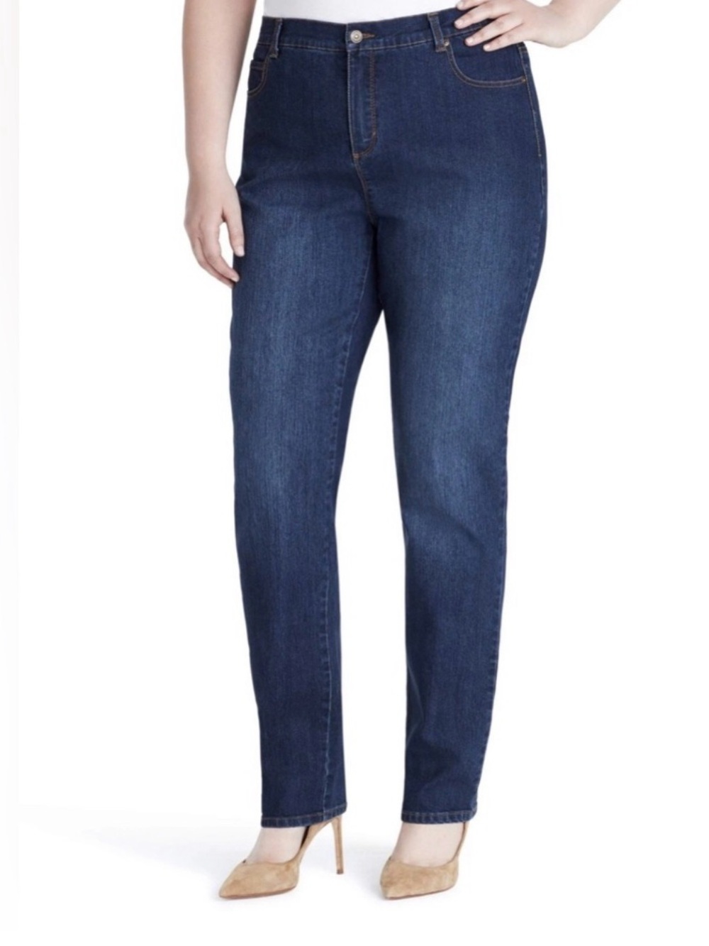 Gloria Vanderbilt Amanda Skinny Jeans in Dark Blue: 16W